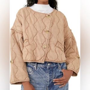 Free People Gwynnie Quilted Crop Jacket